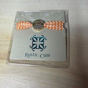 NWT Rustic Cuff Mary Lou Orange White Chevron Hair Tie Ponytail Holder